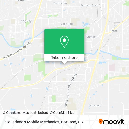 McFarland's Mobile Mechanics map