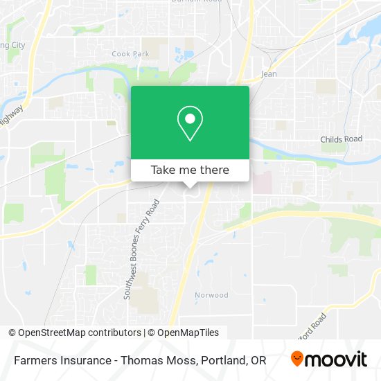 Farmers Insurance - Thomas Moss map