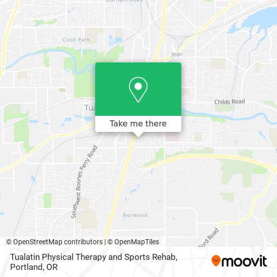 Tualatin Physical Therapy and Sports Rehab map