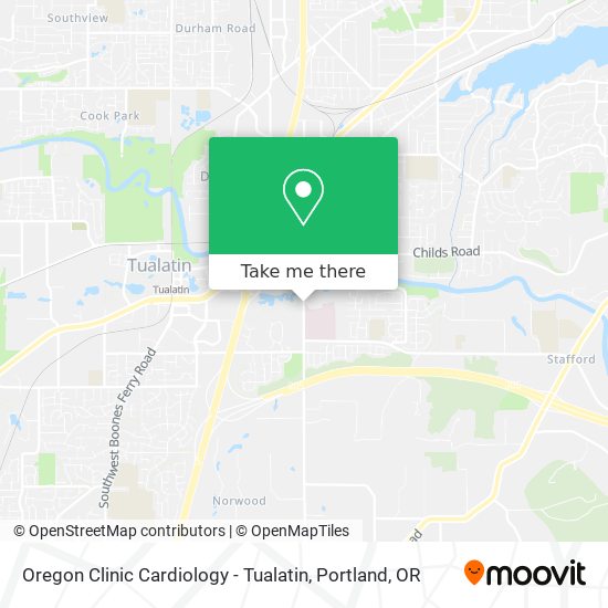 Mapa de Oregon Clinic Cardiology - Tualatin
