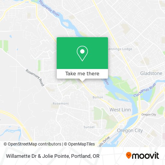 Willamette Dr & Jolie Pointe map