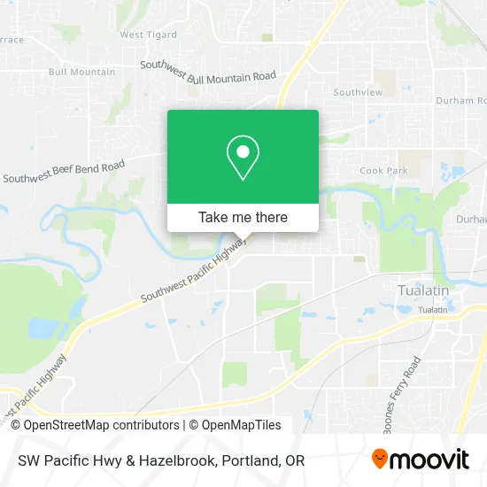 SW Pacific Hwy & Hazelbrook map