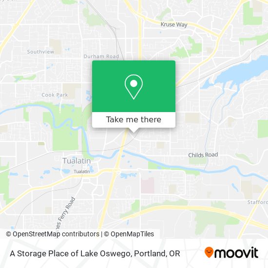 A Storage Place of Lake Oswego map