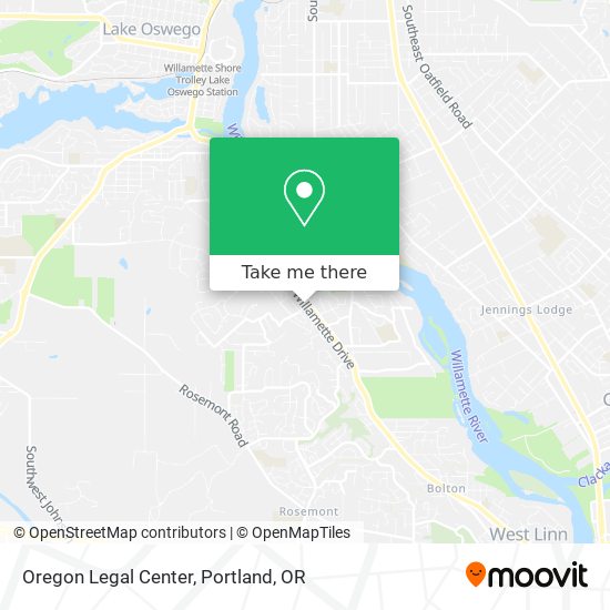 Oregon Legal Center map