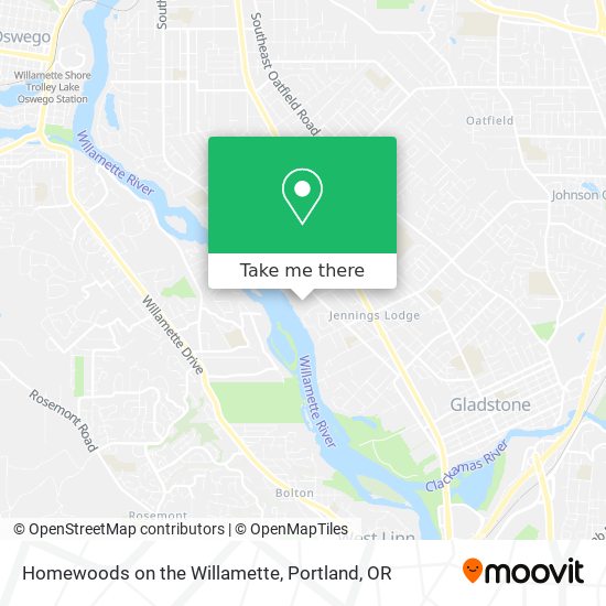 Homewoods on the Willamette map