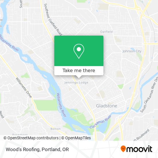 Wood's Roofing map