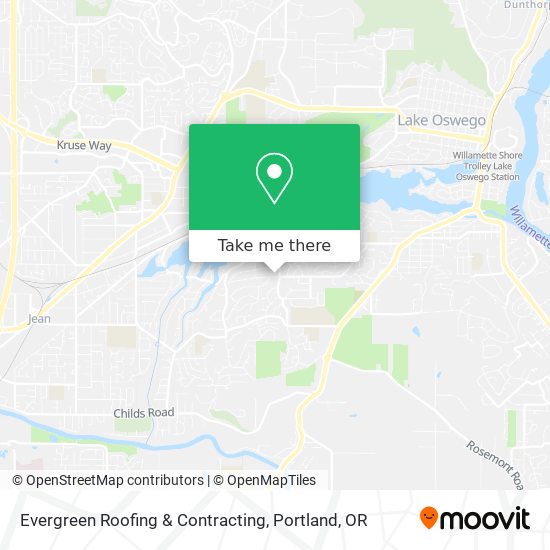 Evergreen Roofing & Contracting map