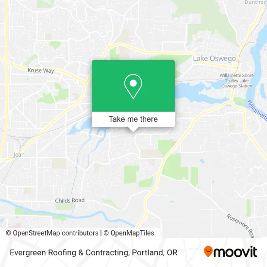 Evergreen Roofing & Contracting map