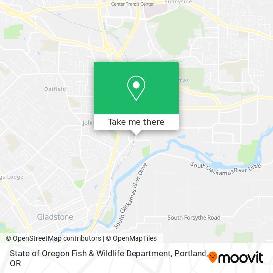 State of Oregon Fish & Wildlife Department map