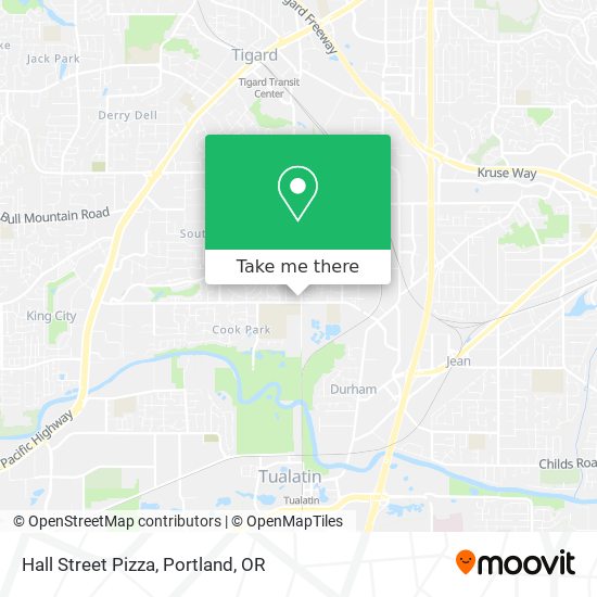 Hall Street Pizza map