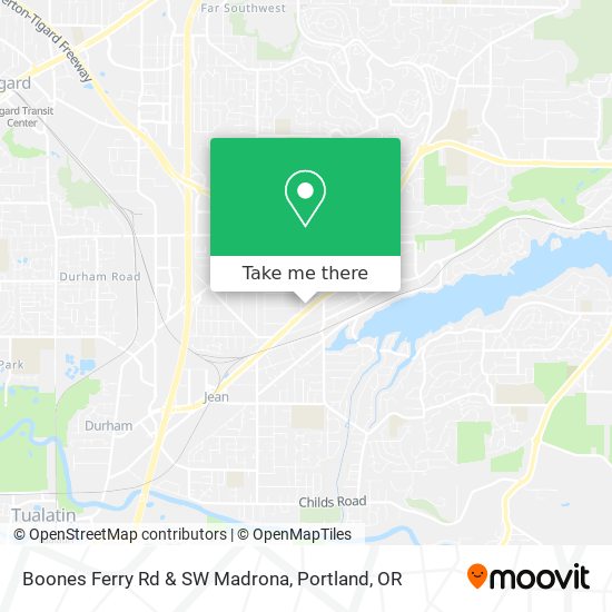 Mapa de Boones Ferry Rd & SW Madrona