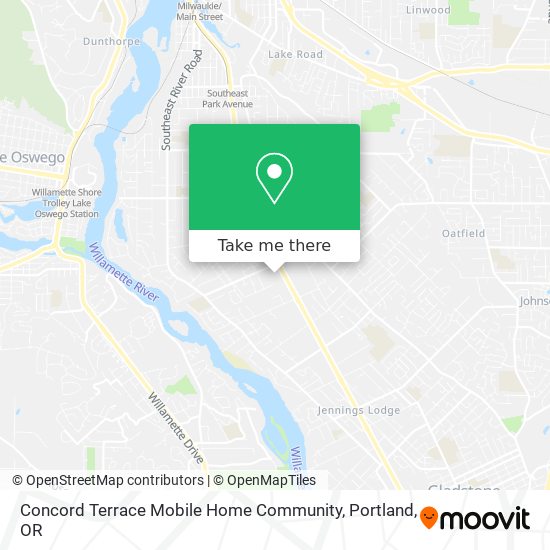 Mapa de Concord Terrace Mobile Home Community