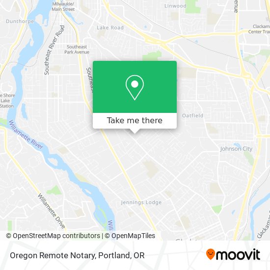 Mapa de Oregon Remote Notary