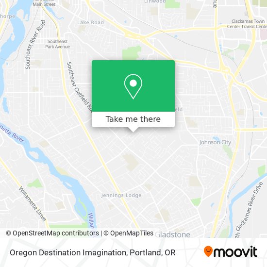 Mapa de Oregon Destination Imagination