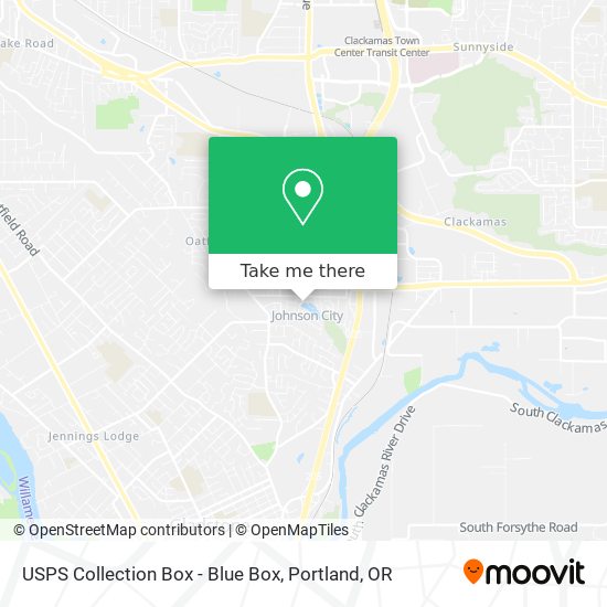 USPS Collection Box - Blue Box map