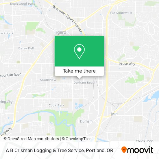 Mapa de A B Crisman Logging & Tree Service