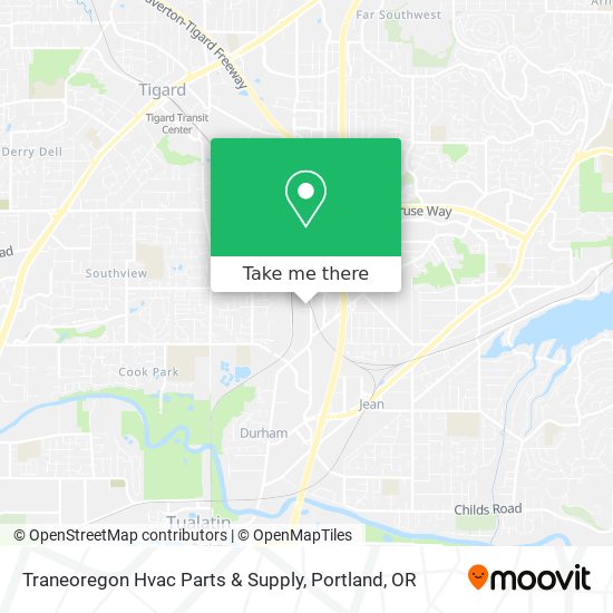 Mapa de Traneoregon Hvac Parts & Supply