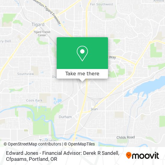 Mapa de Edward Jones - Financial Advisor: Derek R Sandell, Cfpaams