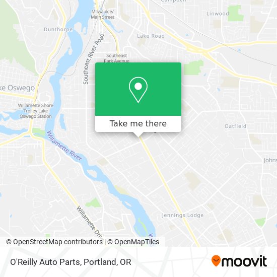 O'Reilly Auto Parts map