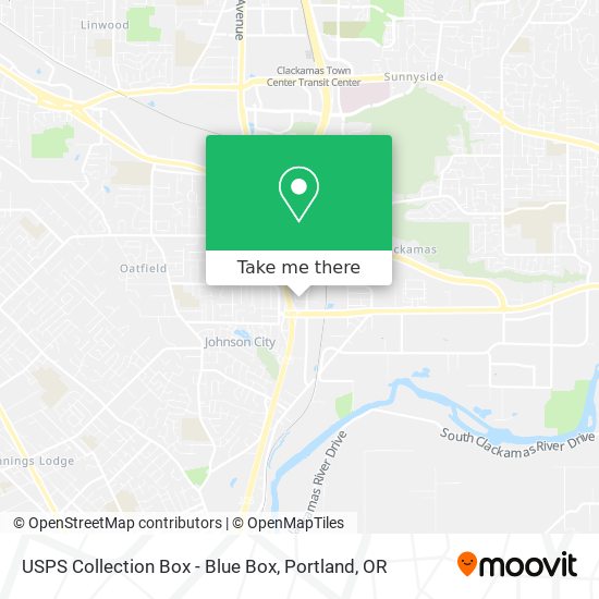 USPS Collection Box - Blue Box map