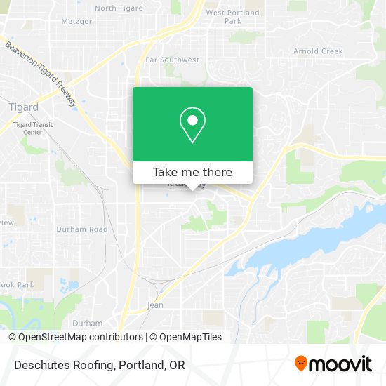 Deschutes Roofing map