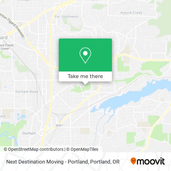 Next Destination Moving - Portland map