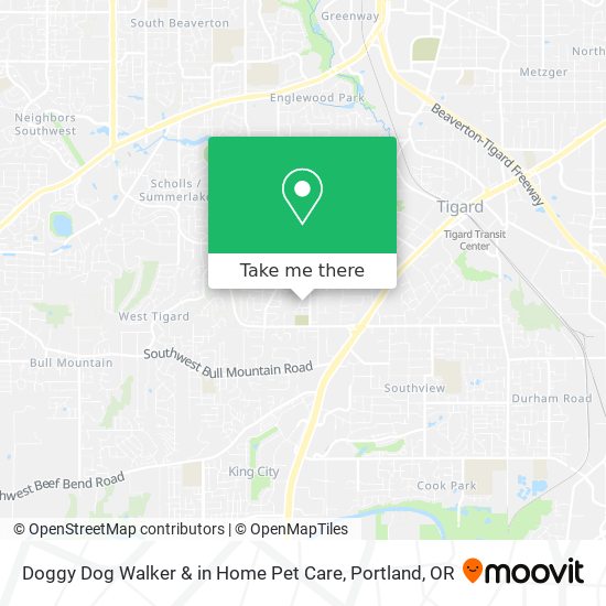 Doggy Dog Walker & in Home Pet Care map