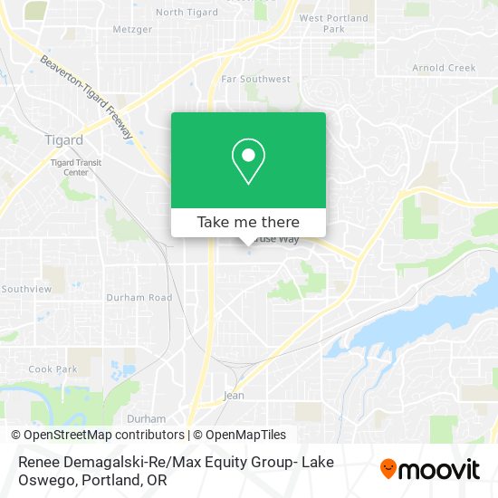 Mapa de Renee Demagalski-Re / Max Equity Group- Lake Oswego