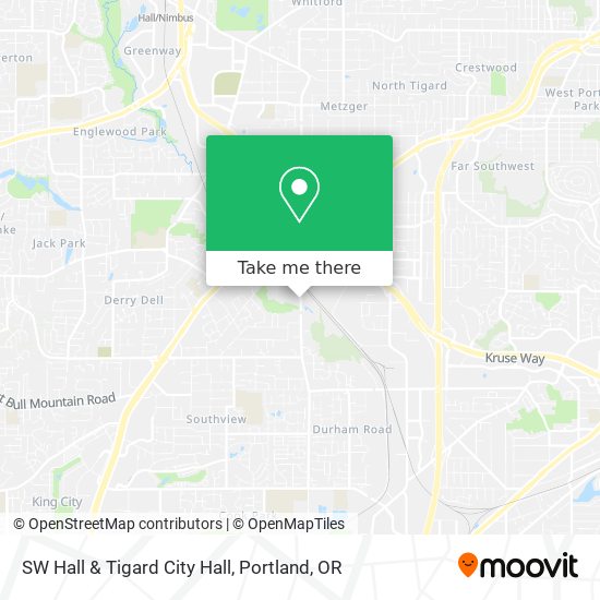 Mapa de SW Hall & Tigard City Hall