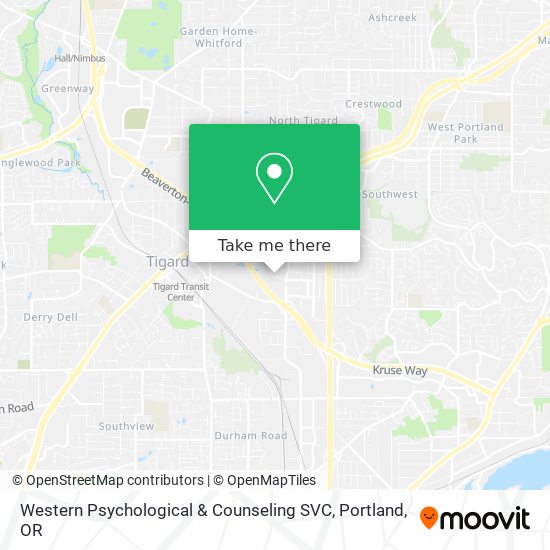 Western Psychological & Counseling SVC map