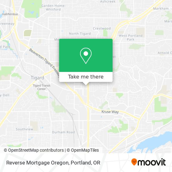 Mapa de Reverse Mortgage Oregon