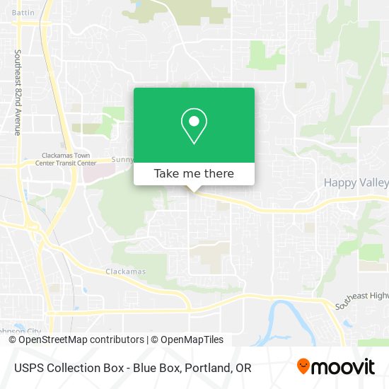 Mapa de USPS Collection Box - Blue Box