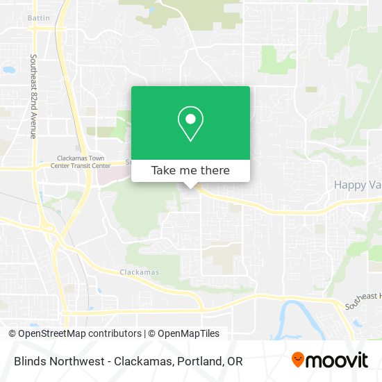 Blinds Northwest - Clackamas map