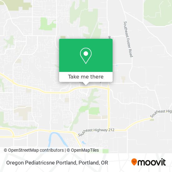 Oregon Pediatricsne Portland map