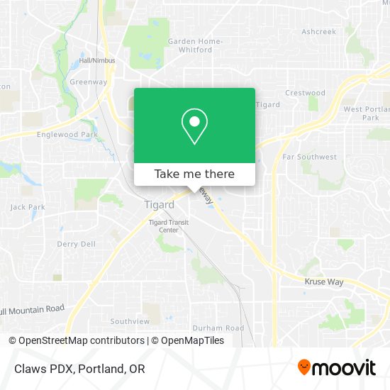 Claws PDX map