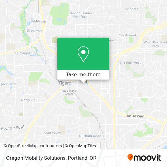 Oregon Mobility Solutions map