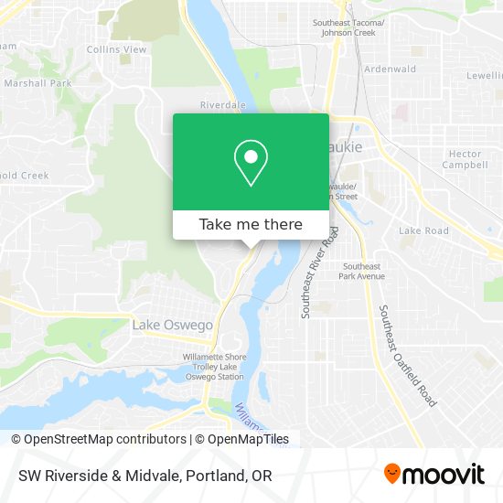 Mapa de SW Riverside & Midvale