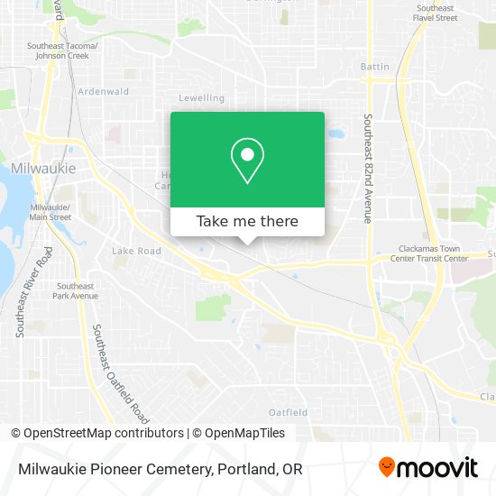 Milwaukie Pioneer Cemetery map