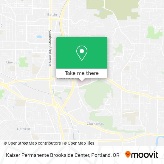 Kaiser Permanente Brookside Center map