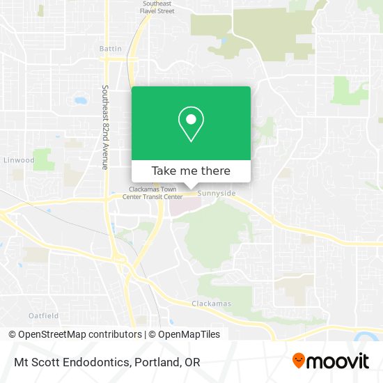 Mapa de Mt Scott Endodontics