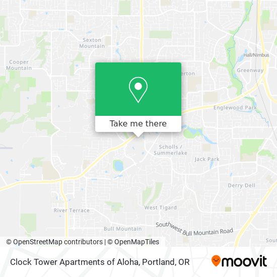 Clock Tower Apartments of Aloha map