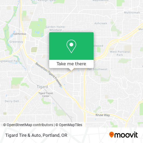 Tigard Tire & Auto map