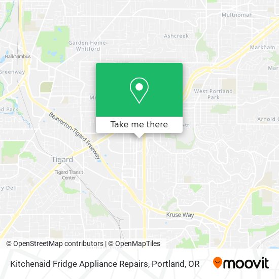 Mapa de Kitchenaid Fridge Appliance Repairs