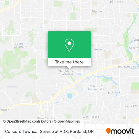 Concord Towncar Service at PDX map