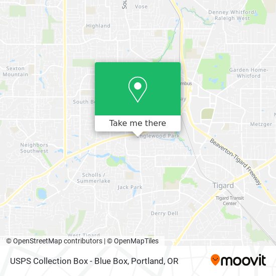 USPS Collection Box - Blue Box map