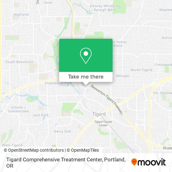 Tigard Comprehensive Treatment Center map