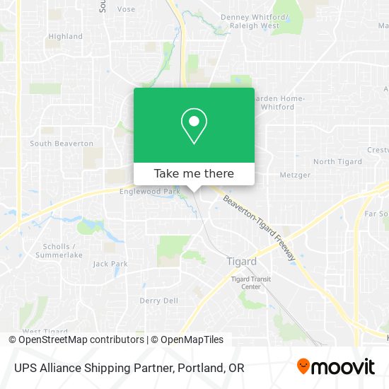 Mapa de UPS Alliance Shipping Partner