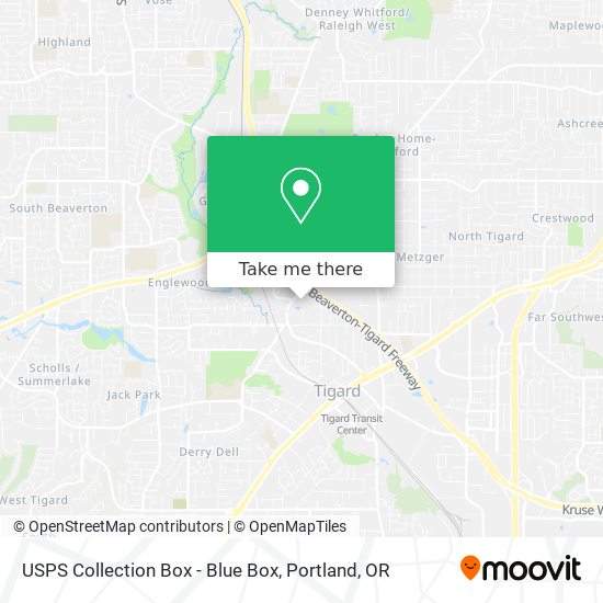 USPS Collection Box - Blue Box map