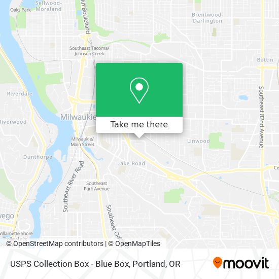 USPS Collection Box - Blue Box map