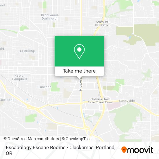 Mapa de Escapology Escape Rooms - Clackamas